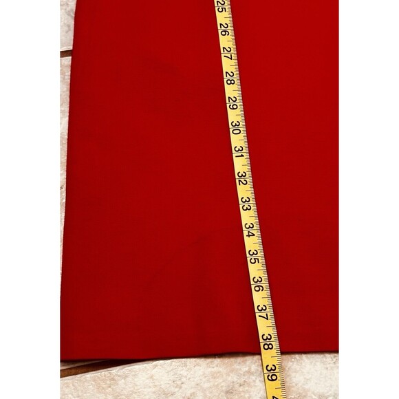 Talbots Women Size 6 Sleeveless Sheath V-Neck Red Dress Back Keyhole Formal - Picture 8 of 11